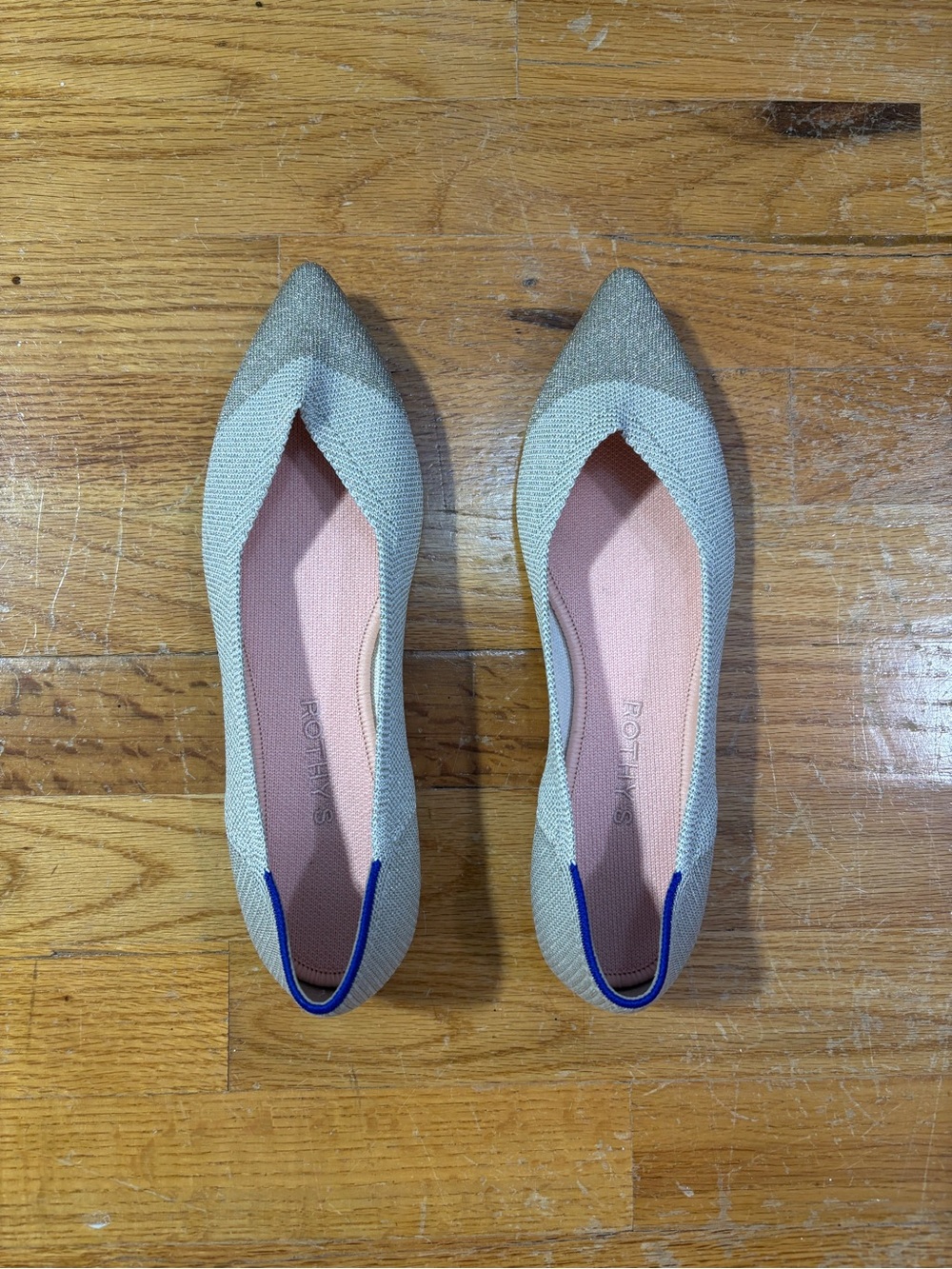 Rothy’s The Point Flat Beige/Taupe Size 9
